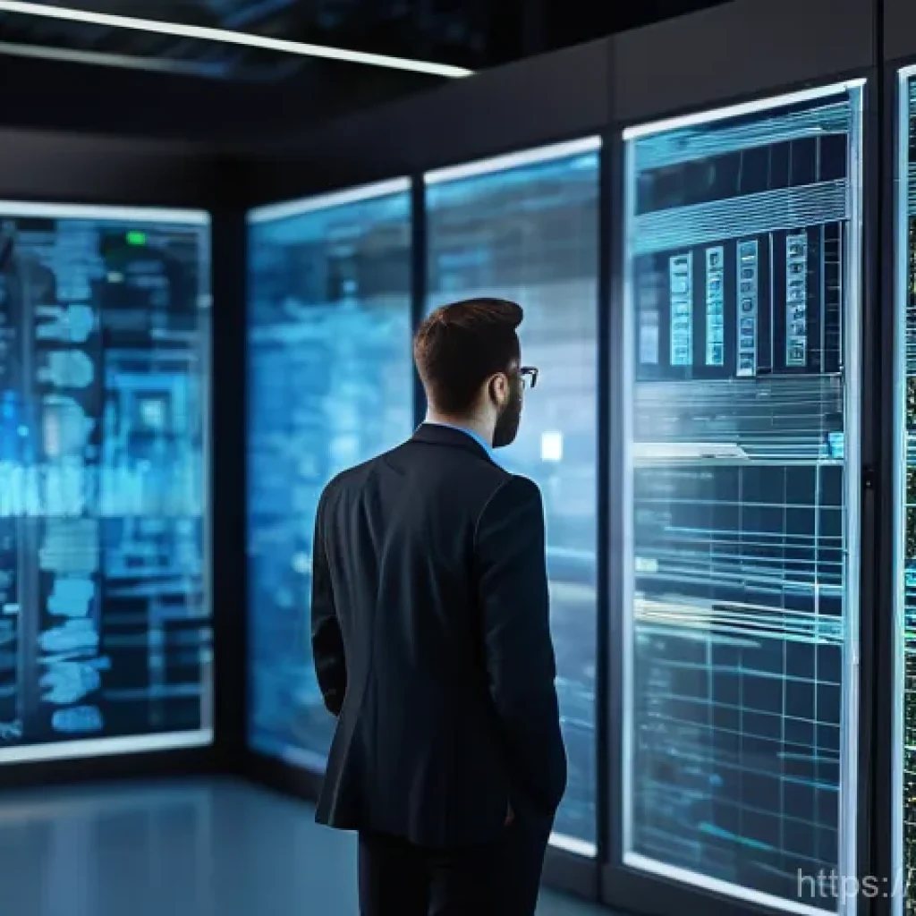 정보처리기사 실무에서 경험한 업무 사례 - **Prompt:** A diverse, focused information processing engineer, dressed in smart casual attire, is s...