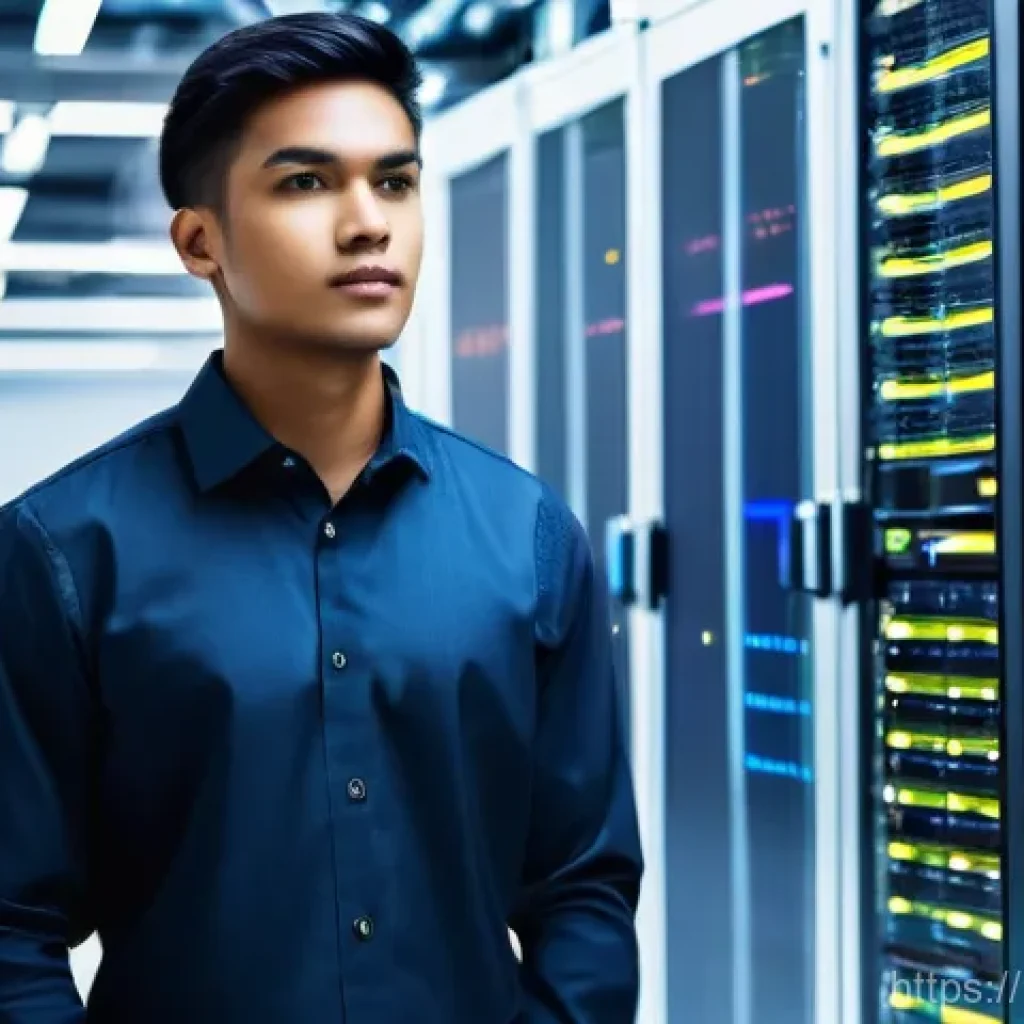 정보처리기사 취득 후 커리어 개발 성공 사례 - **Prompt:** A confident and intelligent young professional, of diverse ethnicity, is depicted in a m...