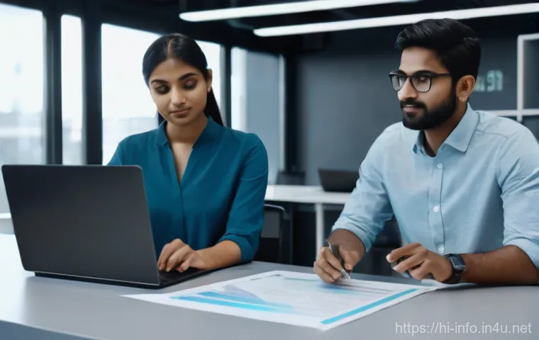 정보처리 자격증 취득 후 현업 적용 성공 사례 - **Prompt 1: "The Dawn of Digital Empowerment"**
A highly detailed, realistic photograph of a con...