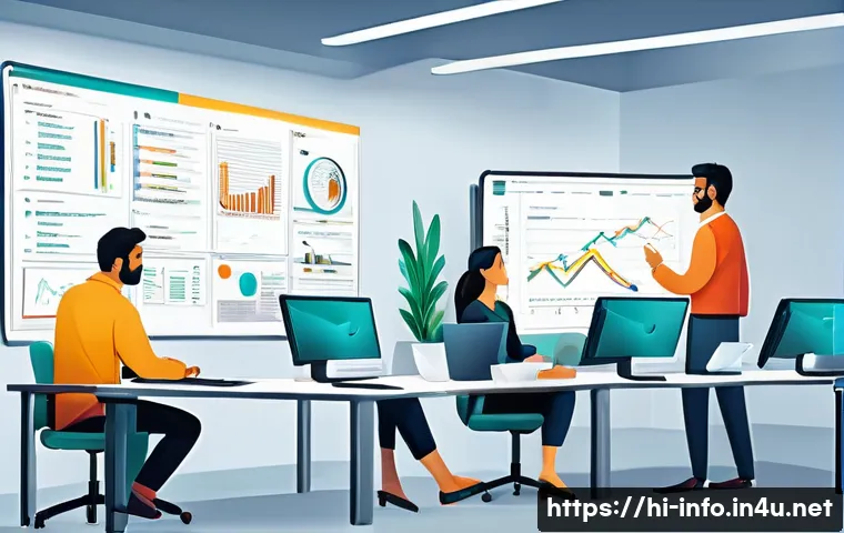 정보처리 실무에서 활용 가능한 SQL 코딩 팁 - A detailed, vibrant infographic-style illustration showing a modern Indian office environment where ...