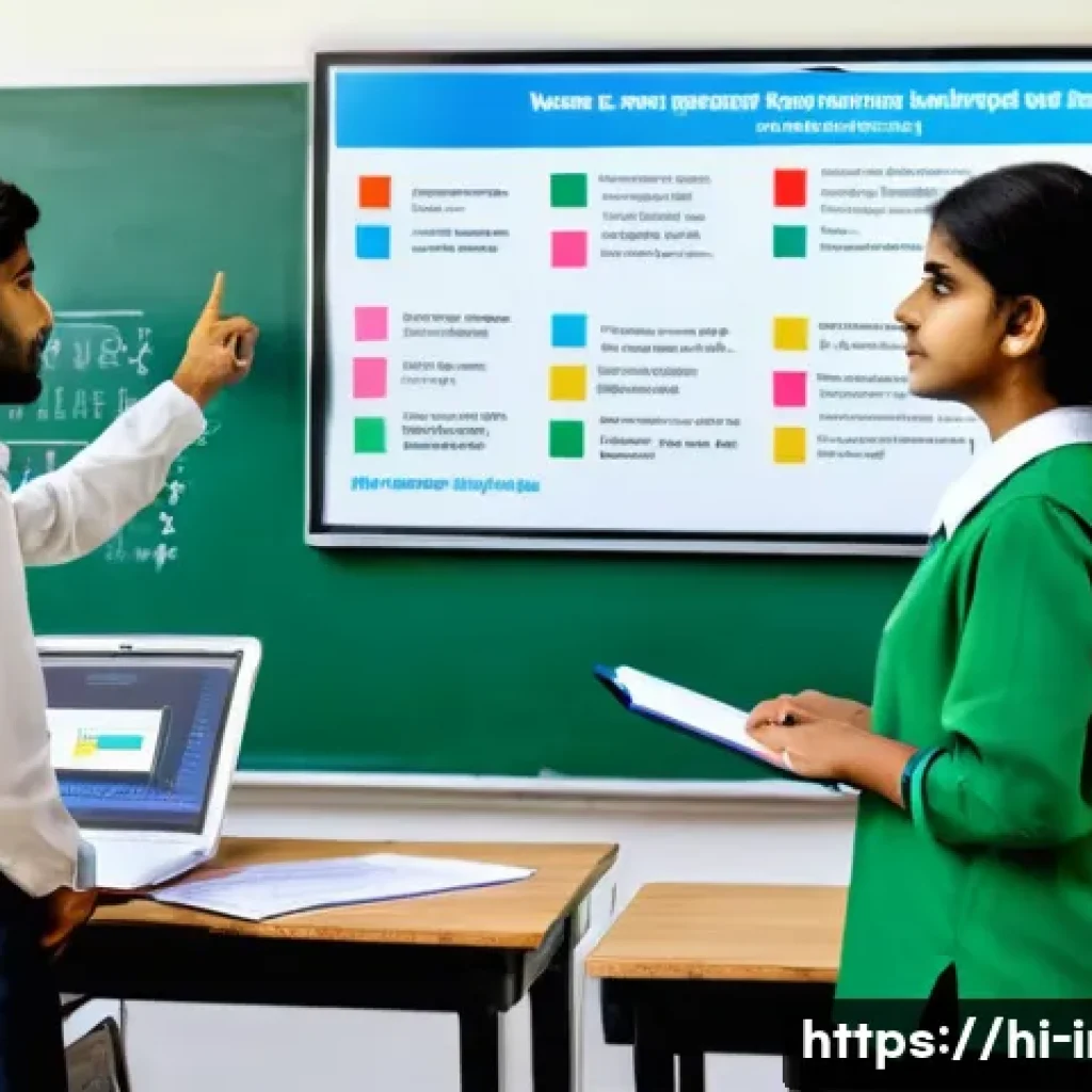 정보처리 실기 과목 학습 중점 내용 정리 - A detailed classroom scene showing a diverse group of Indian students attentively learning about inf...
