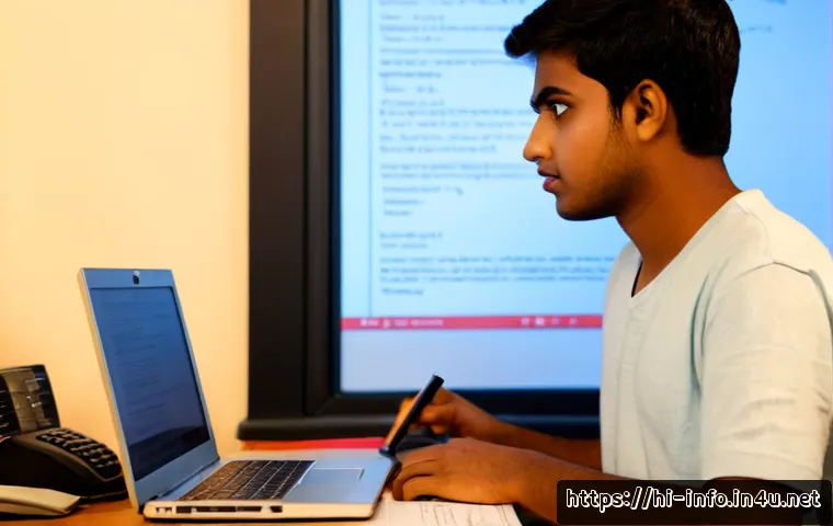 정보처리 실기 과목 학습 중 자주하는 실수 - Photorealistic Indian college student studying practical computer programming at a tidy desk, lookin...